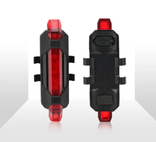stop bicicleta 5 led-uri, acumulator reincarcabil usb, 5 moduri iluminare, impermeabil - imagine 4