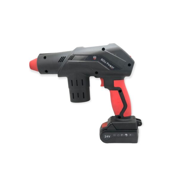 Compresor auto portabil cu lumina ,incarcator ,accesori ,un acumulator- 24v ,furtun -150mm ,manometru cu afisaj, viteza de umflare 30-60L minut ,greutate produs 1100g