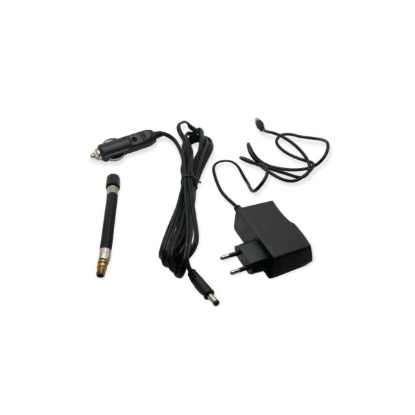 Compresor auto portabil cu lumina ,incarcator ,accesori ,un acumulator- 24v ,furtun -150mm ,manometru cu afisaj, viteza de umflare 30-60L minut ,greutate produs 1100g - imagine 3