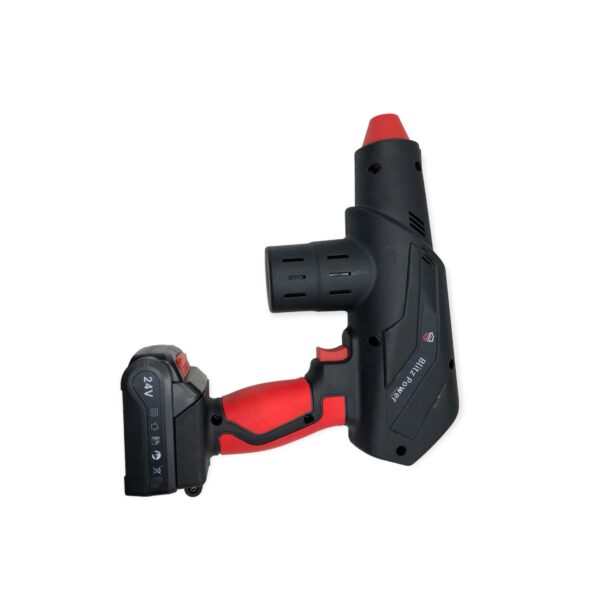 Compresor auto portabil cu lumina ,incarcator ,accesori ,un acumulator- 24v ,furtun -150mm ,manometru cu afisaj, viteza de umflare 30-60L minut ,greutate produs 1100g - imagine 4