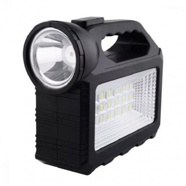 Statie de iluminare portabila cu incarcare panou solar + lanterna + 3 lampi - imagine 2