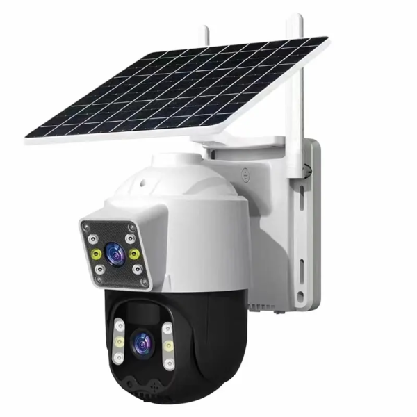 Cameră de Supraveghere Solară Inteligentă V380 Pro, Full HD, Viziune Nocturnă Color, Wireless, 355° Pan, 95° Tilt (model ZY-P1-WIFI)