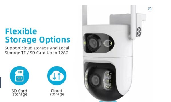 Cameră IP Wifi NOUĂ 8MP 4K, lentilă dublă, ecran dublu, cameră wireless pentru exterior, CCTV, supraveghere video, securitate, AI, urmărire automată - imagine 7