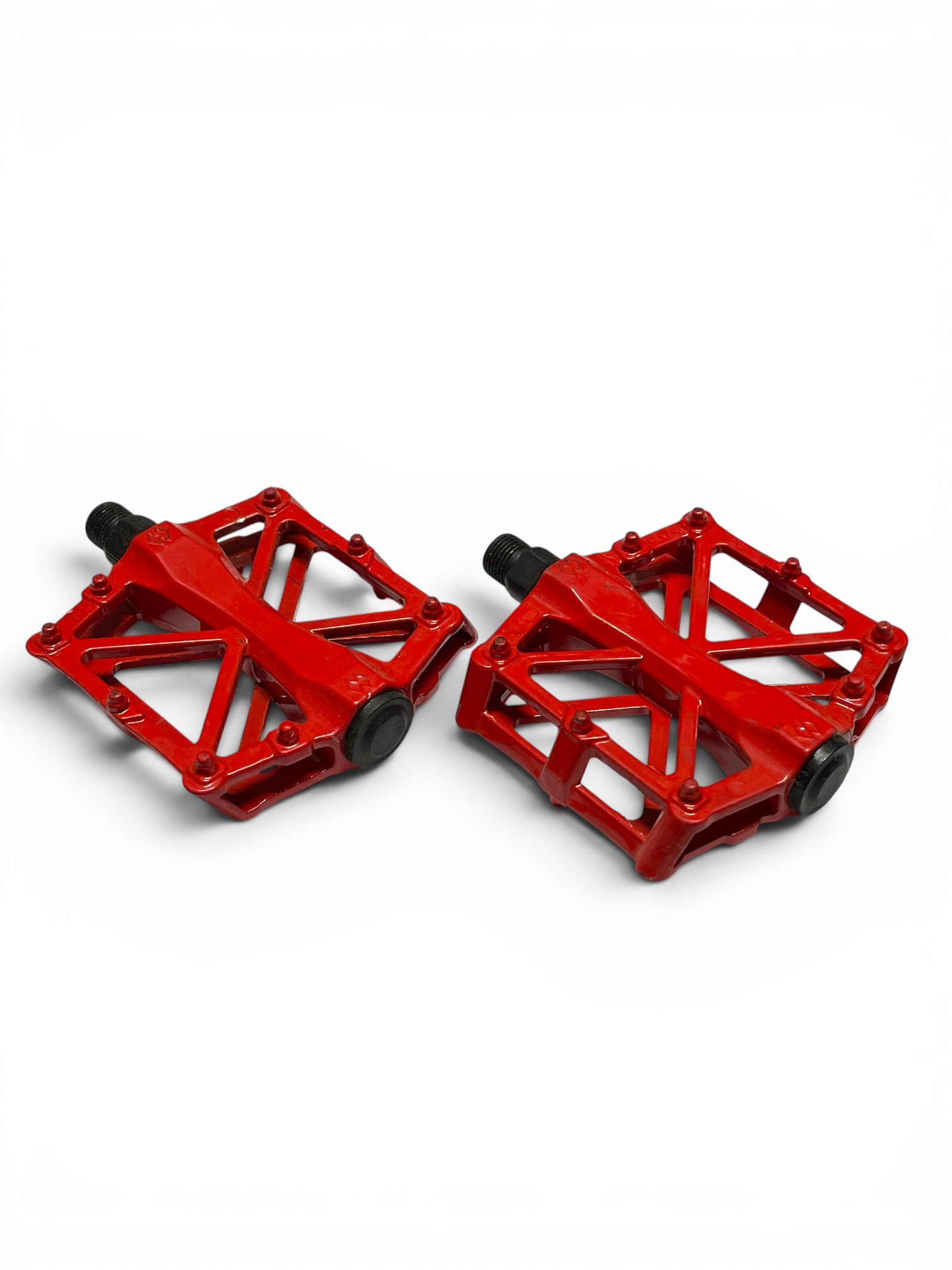 Pedale bicicletă set platformă Filet 9/16”(standard) din metal – roșu