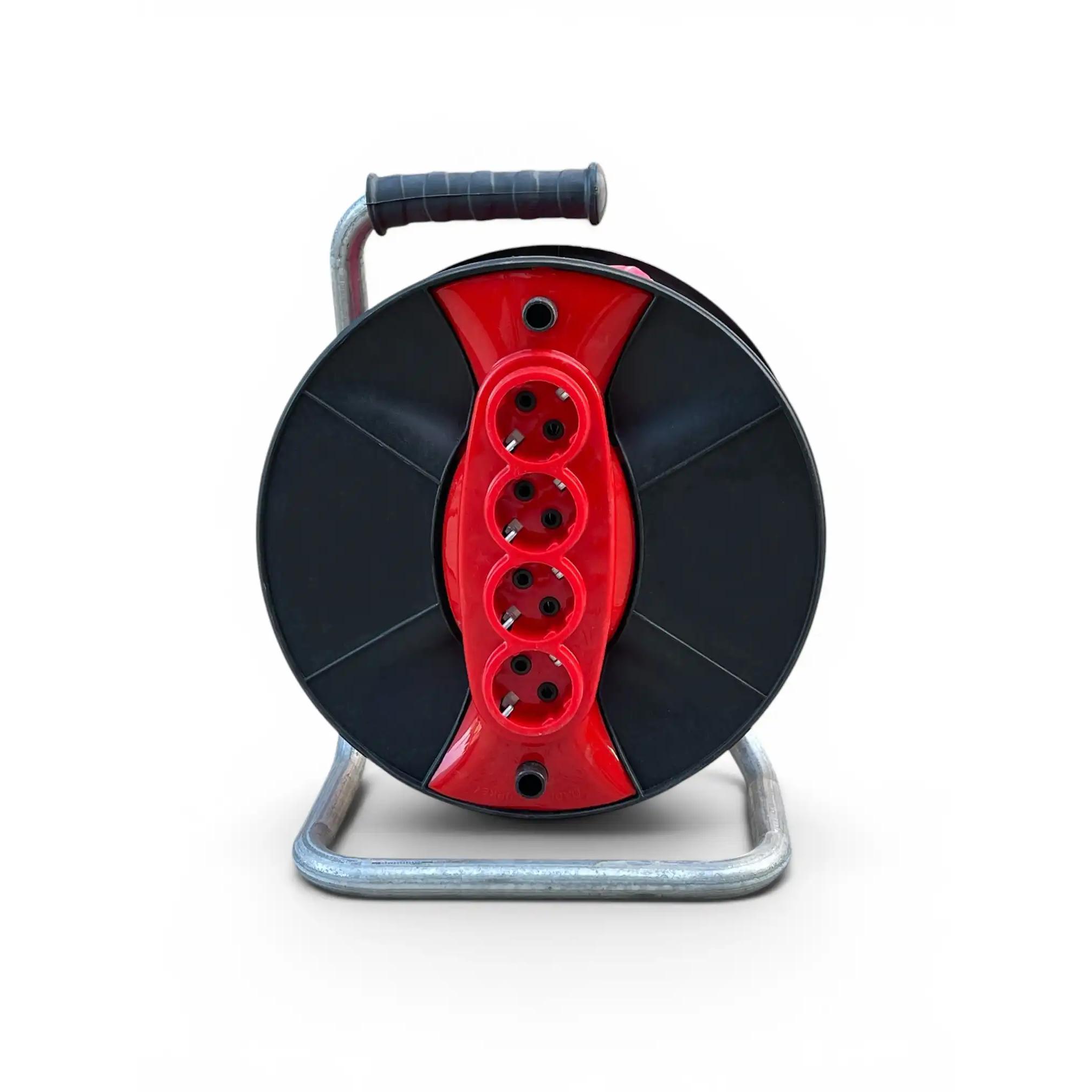 Prelungitor rola cu tambur, 50 m. 3 x 2.5 mm, 4 prize, maner ergonomic transport - imagine 3