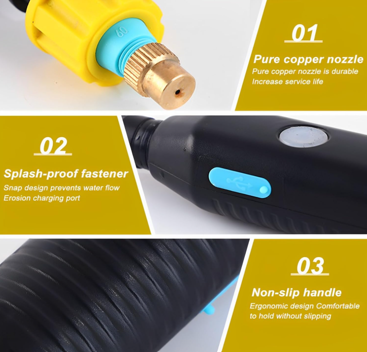 Pulverizator electric ,lance telescopică 5M cu buton (auto ON/OFF) – exact genul de model 12V potrivit pentru uz universal - imagine 3