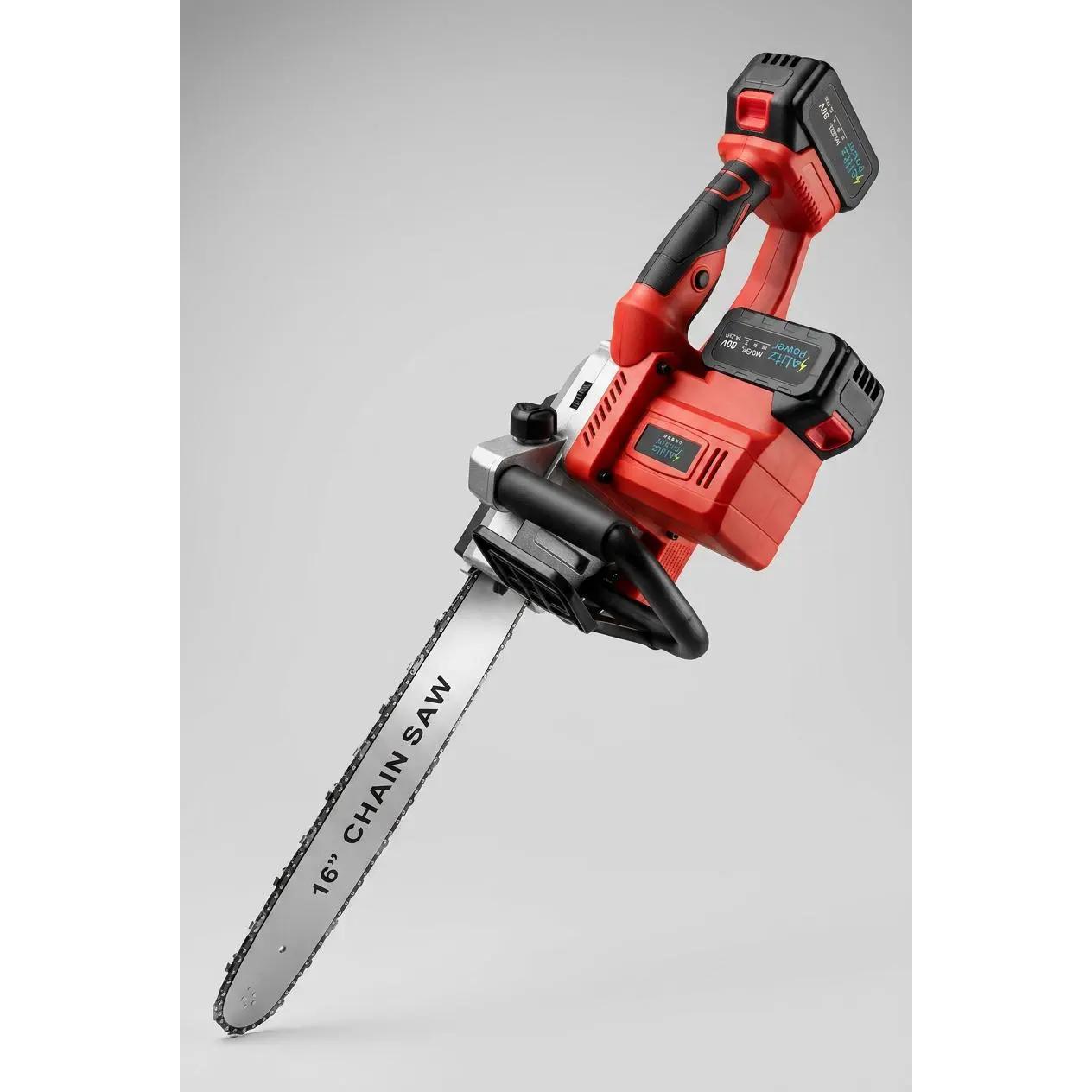 Drujbă electrică fără fir Blitz Power, lamă 16 inch (40 cm), 2 acumulatori Li-Ion 88V, ungere automată a lanțului, motor brushless, pentru lemn și crengi