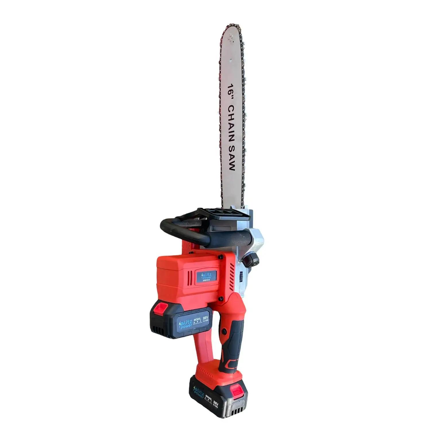 Drujbă electrică fără fir Blitz Power, lamă 16 inch (40 cm), 2 acumulatori Li-Ion 88V, ungere automată a lanțului, motor brushless, pentru lemn și crengi - imagine 2