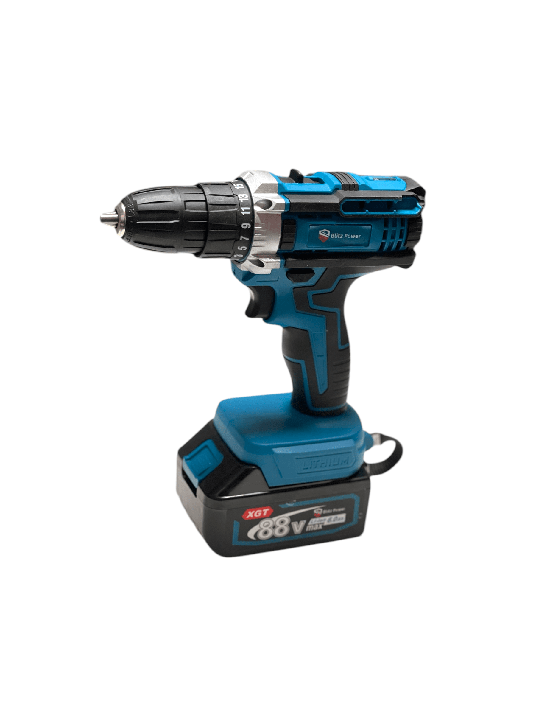 Trusa de 4 scule electrice cu 2 acumulatori 48V Blitz Power, Rotopercutor, Bormasina, Autofiletanta de impact si Flex - imagine 8