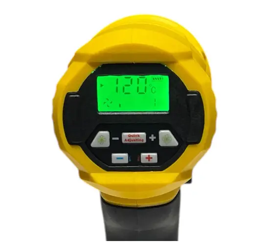 Pistol cu aer cald fără fir Blitz Power, 2 acumulatori Li-Ion, 2 duze incluse, încălzire rapidă, pentru decapare vopsea, termocontractare, îndoire PVC, uscare și dezlipire adezivi, Galben/Negru - imagine 5