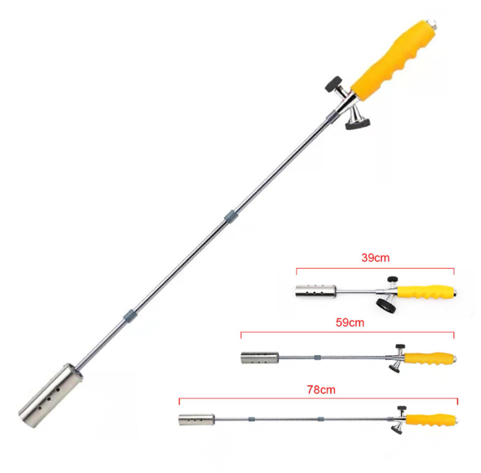 Arzător extensibil, cu mâner ergonomic, două țevi de extensie, temperatură maximă de 1850°C și sistem anti-flare. - imagine 7