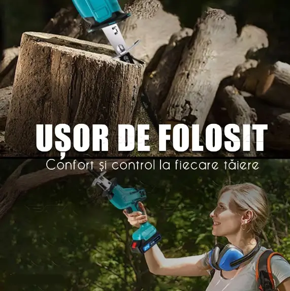 Fierăstrău Sabie Profesional cu 2 Acumulatori 48V Li-Ion - imagine 7