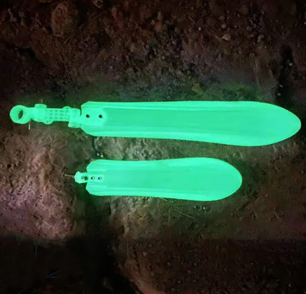 Set apărători de noroi fosforescente pentru bicicletă – Față și spate, Glow in the Dark, protecție eficientă împotriva noroiului și apei, compatibile cu MTB, biciclete de șosea și pliabile - imagine 3