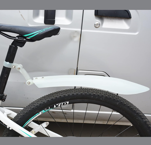 Set apărători de noroi fosforescente pentru bicicletă – Față și spate, Glow in the Dark, protecție eficientă împotriva noroiului și apei, compatibile cu MTB, biciclete de șosea și pliabile - imagine 4
