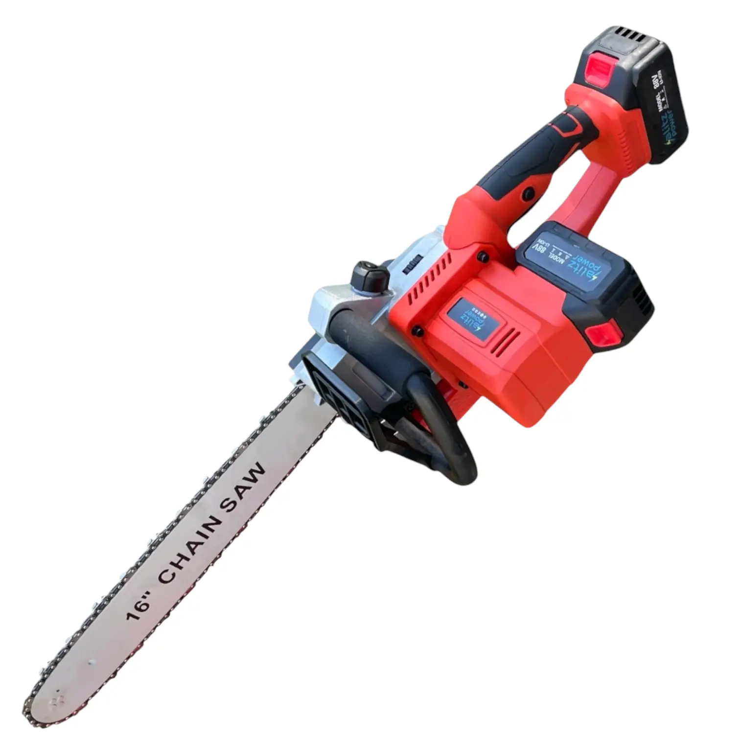 Drujbă electrică fără fir Blitz Power, lamă 16 inch (40 cm), 2 acumulatori Li-Ion 88V, ungere automată a lanțului, motor brushless, pentru lemn și crengi - imagine 5