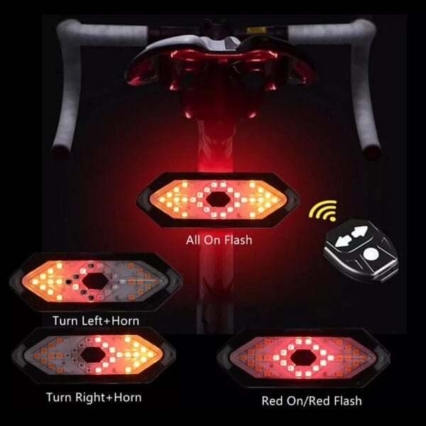 Far Stop Bicicleta FY-1820 Semnalizare Telecomanda Wireless - imagine 2