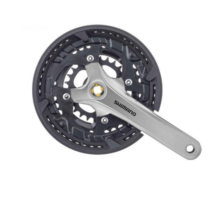 Angrenaj bicicletă Shimano cu protecție lanț (3 foi) – design modern
