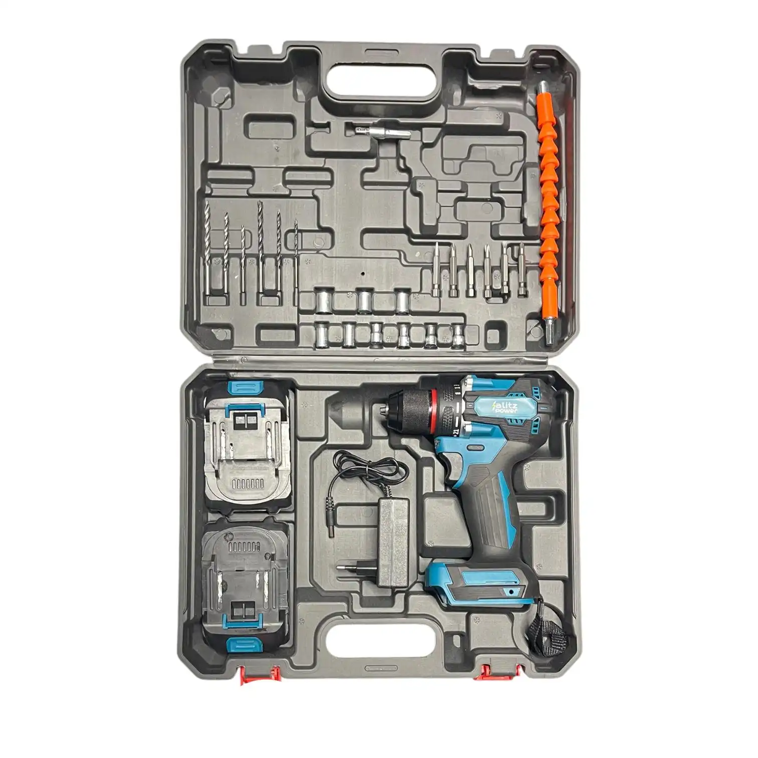 Mașină de Găurit și Înșurubat Blitz Power 128V, 2 Acumulatori Li-Ion, 25+1 Trepte Cuplu, Set 28 Accesorii, Mandrină metalica, Valiză Transport Inclusă - imagine 5