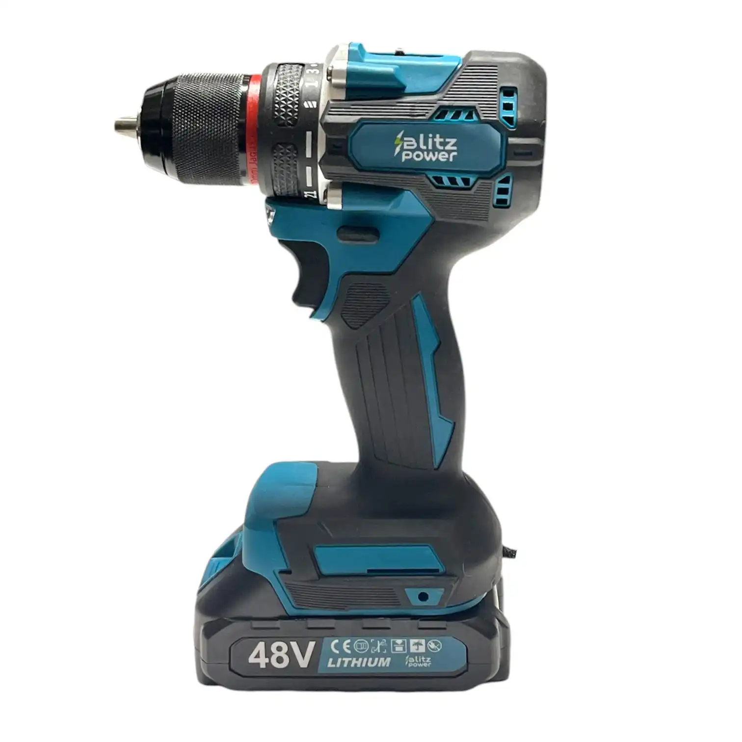 Mașină de Găurit și Înșurubat Blitz Power 128V, 2 Acumulatori Li-Ion, 25+1 Trepte Cuplu, Set 28 Accesorii, Mandrină metalica, Valiză Transport Inclusă - imagine 3
