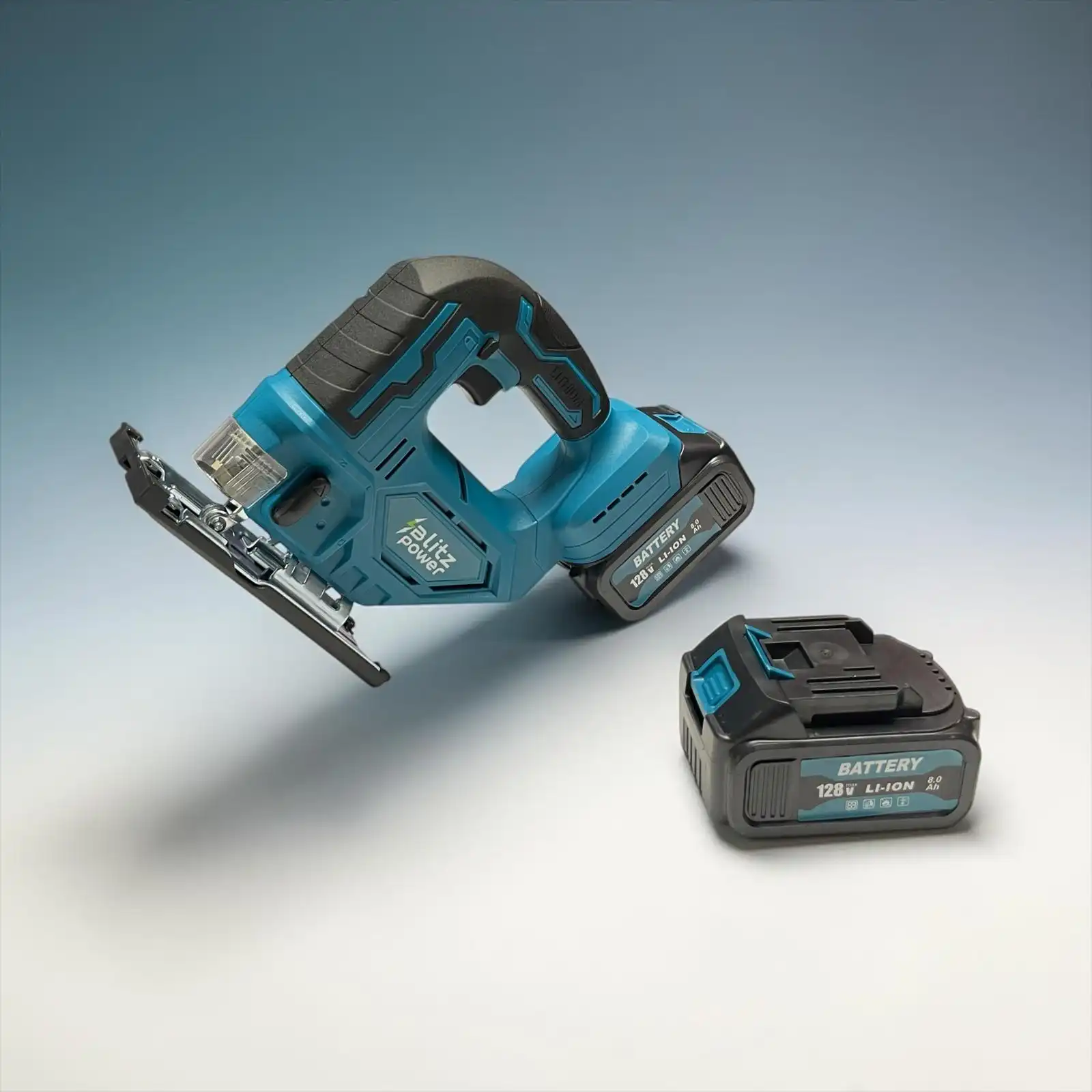 Ferăstrău pendular fără fir Blitz Power, acumulator Li-Ion 128V, baterie inclusă, viteză variabilă, pentru lemn, PAL și PVC - imagine 3