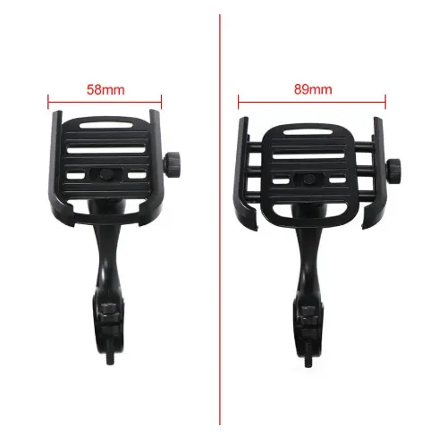 Suport Metalic Reglabil pentru Telefon Moto, Scuter, Trotinetă și Bicicletă 58–89 mm - imagine 4