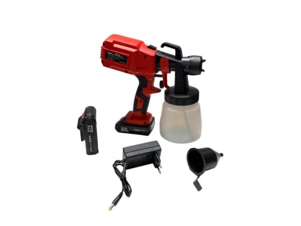 PISTOL DE VOPSIT CU ACUMULATOR, 21V, LI-ION,REZERVOR 800ML, 650ML/MIN - imagine 3