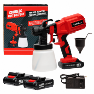 Pistol de vopsit cu 2 acumulatori Li-Ion, 48V, 2A, rezervor 800ml, 650ml/min