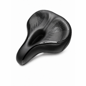 Șa bicicletă ergonomică, confort premium, design sport, neagră, cu canal central de ventilație