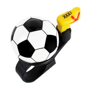 Sonerie pentru bicicletă în formă de fotbal plastic + aliaj de aluminiu