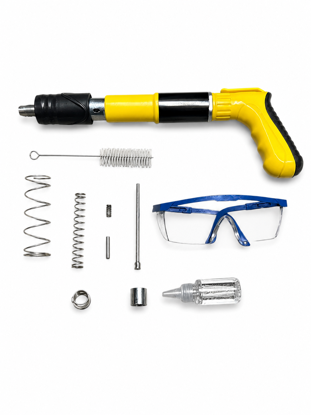 Pistol de Nituit Manual cu Set de Accesorii, Capete de Nituire și Ochelari de Protecție – Kit Complet