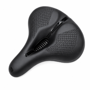 Șa de bicicletă ergonomică, neagră, cu canal central de ventilare
