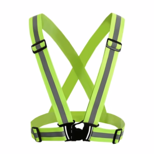 Ham reflectorizant reglabil, banda 4 cm, verde, unisex, universal
